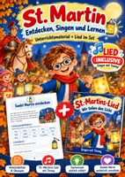 Vorschau - Arbeitsblätter - St Martin Paket aus Arbeitsheft & Lernlied - Deckblatt