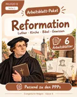 Vorschau - Unterrichtsreihen - RELIGIO 8 – Reformation | 6 Arbeitsblätter zu Martin Luther & Kirchengeschichte - Deckblatt
