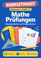 Vorschau - Test - Mathe Klassenarbeiten und Probearbeiten Klasse 5-8 - Deckblatt