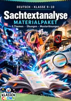 Vorschau - Arbeitsblätter - Sachtextanalyse Materialpaket Klasse 9 10 - Deckblatt