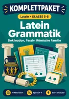 Vorschau - Arbeitsblätter - Latein Grammatik Klasse 5-8: Deklination, Passiv, Übungen - Deckblatt