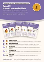 Vorschau - Arbeitsblätter - Klassenleiterstunde Paket 2: Ich und meine Gefühle — 5 komplette Einheiten (Klasse 2 bis 3) mit Bildkarten, Arbeitsblättern und Lösungen - Deckblatt