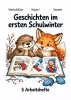 Vorschau - Arbeitsblätter - Wintergeschichten – 5 Arbeitshefte – Klasse 1 - Deckblatt