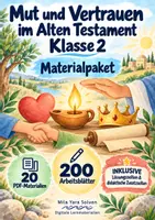 Vorschau - Arbeitsblätter - Mut und Vertrauen im Alten Testament Klasse 2 | Materialpaket | 20 PDFs mit 200 Arbeitsblättern - Deckblatt