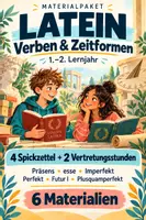 Vorschau - Stundenentwürfe - Latein – Verben & Zeitformen – 6 Materialien - Deckblatt