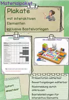Vorschau - Mal- und Bastelvorlagen - Materialpaket Plakate mit interaktiven Elementen, Präsentation & Bastelanleitungen - Deckblatt
