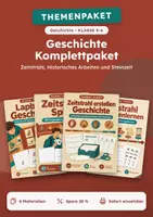 Vorschau - Arbeitsblätter - Zeitstrahl, Komplettpaket Geschichte, Klasse 5-6 - Deckblatt