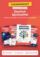 Vorschau - Arbeitsblätter - Erzählung schreiben, Spickzettel-Set Deutsch, Klasse 5-6 - Deckblatt