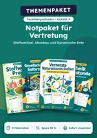 Vorschau - Arbeitsblätter - Stoffwechsel und Atombau, Vertretungs-Notpaket, Klasse 8 - Deckblatt