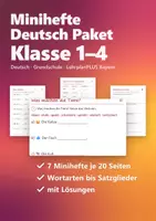 Vorschau - Arbeitsblätter - Miniheft Deutsch Klasse 1 bis 4 – Paket: 7 Minihefte Silben, Verben, Adjektive, Wortfamilien, Zeitformen, Satzglieder, Rede - Deckblatt