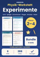 Vorschau - Arbeitsblätter - Physik Werkstatt Klasse 2 bis 4 Bundle | Licht und Schatten, Spiegel, Schwimmen und Sinken - Deckblatt