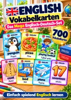 Vorschau - Bildkarten - ✨ 700 Vokabelkarten Englisch – Deutsch | Das Mega Englisch-Deutsch-Set ✨ - Deckblatt