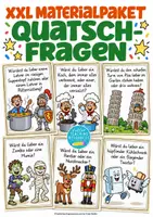 Vorschau - Spiele - Sprechanlässe Materialpaket Quatschfragen Deutsch in der Grundschule - Deckblatt