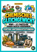 Vorschau - Stundenentwürfe - Chemisches Gleichgewicht – Komplettpaket Chemie Oberstufe | Massenwirkungsgesetz, Le Chatelier & Haber-Bosch-Verfahren | fertige Unterrichtsstunden - Deckblatt