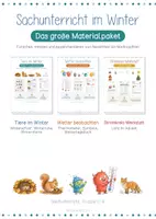 Vorschau - Arbeitsblätter - Sachunterricht im Winter | Das große Materialpaket Forschen, messen und experimentieren von November bis Weihnachten · Klasse 2–4 - Deckblatt