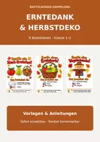 Vorschau - Arbeitsblätter - Bastelbogen-Sammlung Herbst und Erntedank – Klasse 1–2 - Deckblatt