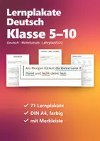 Vorschau - Poster - Deutsch Lernplakate Klasse 5–10 Mittelschule – Gesamtpaket mit 71 Postern - Deckblatt