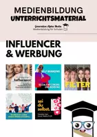 Vorschau - Arbeitsblätter - Materialpaket - Influencer und Werbung - Deckblatt
