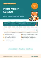 Vorschau - Spiele - Mathe Klasse 1 komplett – großes Paket: Mengen, Zerlegen, Plus und Minus bis 20, Minihefte mit Lösungen - Deckblatt