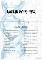 Vista previa - Juegos / Gamificación - HUMAN BODY pack 20 recursos (letra de imprenta) - Portada