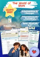 Vorschau - Stundenentwürfe - The World of Work – Gesamte Einheit (Arbeitsblätter & Präsentationen) - Deckblatt