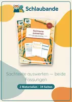 Vorschau - Unterrichtsreihen - Sachtexte auswerten – Klasse 4 – Übungsheft – Sparpaket: beide Fassungen - Deckblatt
