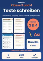 Vorschau - Arbeitsblätter - Texte schreiben Klasse 3 und 4 Bundle | Personenbeschreibung, Vorgangsbeschreibung - Deckblatt