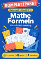 Vorschau - Arbeitsblätter - Mathe Formeln und Rechenregeln Klasse 5-10 Sammlung - Deckblatt