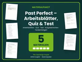 Vorschau - Arbeitsblätter - Past Perfect – Arbeitsblätter, Quiz & Test - Deckblatt