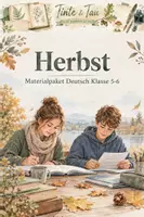Vorschau - Stundenentwürfe - Grammatik im Herbst Klasse 5-6 Materialpaket Deutsch Übungen - Deckblatt