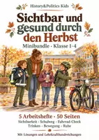 Vorschau - Arbeitsblätter - Sichtbar und gesund im Herbst Bundle Klasse 1–4 - Deckblatt