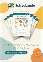 Vorschau - Unterrichtsreihen - Mathe Klasse 2: Zahlenraum 100 & Rechnen - Deckblatt