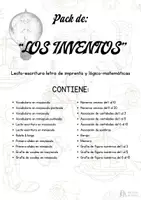 Vista previa - Juegos / Gamificación - Pack de LOS INVENTOS - 22 recursos (letra de imprenta) - Portada