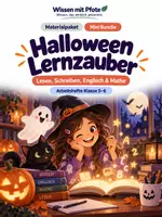 Vorschau - Arbeitsblätter - Materialpaket Halloween Lernzauber | Mini Bundle Klasse | 5–6 - Deckblatt