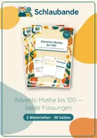 Vorschau - Unterrichtsreihen - Adventskalender rechnen: Advents-Mathe bis 100 – Klasse 2 – Übungsheft – Sparpaket: beide Fassungen - Deckblatt