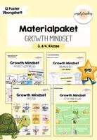 Vorschau - Arbeitsblätter - Materialpaket - Growth Mindset (Übungsheft, Poster, Stop & Swap, und Leporello) - Deckblatt