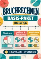 Vorschau - Arbeitsblätter - Bruchrechnen Basis-Paket – Verstehen & vier Rechenarten | Klasse 5/6 - Deckblatt