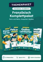 Vorschau - Arbeitsblätter - Paris und Métro, Komplettpaket Französisch, Klasse 8-9 - Deckblatt
