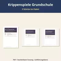Vorschau - Lehrpläne/Lehrermaterial - Krippenspiele Grundschule: 3 Stücke im Paket - Deckblatt