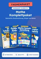 Vorschau - Arbeitsblätter - Geometrie und Bruchrechnung, Komplettpaket Mathe, Klasse 5-6 - Deckblatt