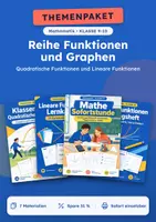 Vorschau - Arbeitsblätter - Themenreihe Funktionen und Graphen Mathe, Klasse 9-10 - Deckblatt