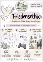 Vorschau - Arbeitsblätter - Friedensethik – Frieden verstehen, Krieg hinterfragen ♡ | Unterrichtsreihe Ethik 9 | 3 Einheiten mit PPT, Arbeitsblättern & Lösungen - Deckblatt