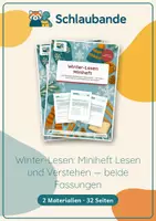 Vorschau - Unterrichtsreihen - Winter-Lesen – Klasse 1 und 2 – Miniheft Lesen und Verstehen – Sparpaket: beide Fassungen - Deckblatt