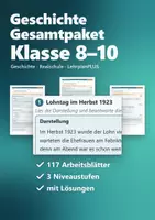 Vorschau - Arbeitsblätter - Geschichte 8–10 Realschule – Komplettpaket, 13 Lernbereiche - Deckblatt