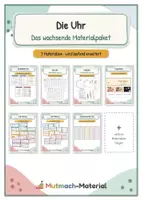 Vorschau - Arbeitsblätter - Wachsendes Materialpaket: Zeit - Deckblatt
