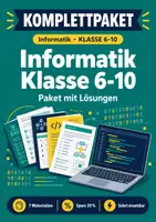 Vorschau - Arbeitsblätter - Informatik Klasse 6-10 Paket mit Lösungen - Deckblatt