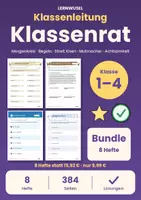 Vorschau - Arbeitsblätter - Klassenrat und Klassengemeinschaft Klasse 1 bis 4 Bundle | Morgenkreis, Klassenregeln - Deckblatt
