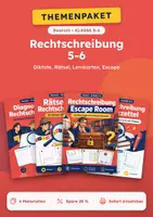 Vorschau - Arbeitsblätter - Rechtschreibung Klasse 5-6: Diktate, Rätsel, Lernkarten - Deckblatt