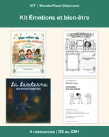 Aperçu - Feuilles d'exercices - Kit Émotions et bien-être : régulation, arts, album et scénarios sociaux (GS au CM1) - Page de couverture