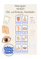Vorschau - Arbeitsblätter - Materialpaket "My Body" Bild- und Wortkarten mit passenden Arbeitsblättern - Deckblatt